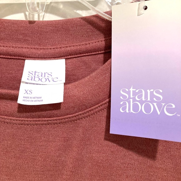 NWT Target’s Stars Above Long Sleeve Size XS Lounge/Pajama Shirt, Rose - Picture 3 of 7
